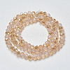 Electroplate Glass Beads Strands EGLA-A034-J4mm-K01-2