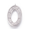 Brass Micro Pave Cubic Zirconia Pendants KK-O106-17P-2