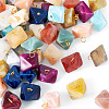 60Pcs 15 Colors Rhombus Acrylic Pendants PALLOY-TAC0284-3