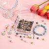 CREATCABIN 140Pcs 7 Colors Alloy Rhinestone Beads RB-CN0001-01-7