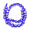 Handmade Evil Eye Lampwork Flat Round Bead Strands LAMP-L058-12mm-M-3