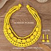 Wood Beaded Multilayer Necklaces & Dangle Earrings Sets WG1A9CE-06-2