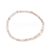 3mm Natural Moonstone Beads Stretch Bracelet for Girl Women BJEW-JB07284-02-1