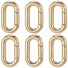6Pcs Ion Plating(IP) 304 Stainless Steel Spring Gate Rings STAS-SC0008-34-1