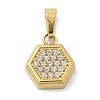 Ion Plating(IP) 304 Stainless Steel Micro Pave Cubic Zirconia Pendants STAS-Z107-02G-05-1