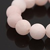 Frosted Natural Rose Quartz Round Bead Strands X-G-M272-06-10mm-1