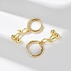 Brass Cherry Hoop Earrings EJEW-M077-19G-03-2