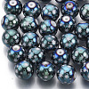 Christmas Electroplate Glass Beads EGLA-R113-07E-1