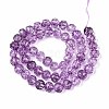 Crackle Transparent Glass Beads Strands GLAA-N063-8mm-04-2
