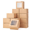 Square Paper Biscuit Boxes with Lace Edged Square Clear Window CON-TAC0001-12A-02-2