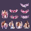 Girls & Flower Theme Paper Sticker DIY-C082-03C-1
