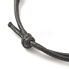 Heart Beads Adjustable Cord Bracelet for Women BJEW-JB07192-5
