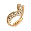 304 Stainless Steel Ring with Rhinestones RJEW-D083-07G-1