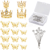 Crown Zinc Alloy Cake Decoration AJEW-CP0008-85S-6