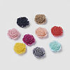 Mixed Color Flat Back Flower Resin Cabochons X-RESI-I011-M-1