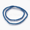 Electroplate Non-Magnetic Synthetic Hematite Beads Strands G-F585-C07-4mm-2