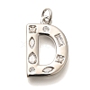 Brass Micro Pave Clear Cubic Zirconia Pendants KK-G521-01P-D-1