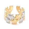 Brass Star Open Cuff Ring for Women RJEW-C102-17GP-2