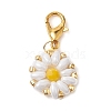 Glass Flower Pendants Decorations HJEW-JM01869-4