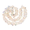 Baking Paint Electroplate Transparent Glass Beads Strands EGLA-Q136-03A-02-2