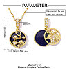 Brass Micro Pave Clear Cubic Zirconia Pendants CU-OY001-66G-2