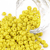 6/0 Opaque Colours Round Glass Seed Beads X-SEED-A010-4mm-42-1