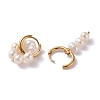 Natural Pearl Beads Dangle Hoop Earrings EJEW-JE04726-2