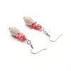 Natural Lava Rock Dangle Earrings EJEW-E260-A04-2