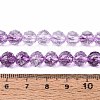 Crackle Transparent Glass Beads Strands GLAA-N063-8mm-04-4