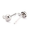 Non-Tarnish 304 Stainless Steel Stud Earring Settings STAS-O146-06P-2