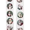 Christmas Round with Word Roll Stickers DIY-S045-01G-1