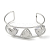 Non-Tarnish 304 Stainless Steel Wide Textured Open Cuff Bangles BJEW-Q348-05P-04-2