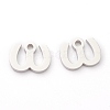 Non-Tarnish 304 Stainless Steel Charms STAS-G244-01W-1