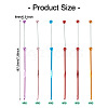 6Pcs 5 Colors DIY Alloy Beadable Crochet Hooks AJEW-TA0003-51-4