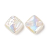 Rainbow Iridescent Plating Acrylic Beads OACR-A010-06F-1