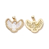 Pigeon Shaped Brass Micro Pave Clear Cubic Zirconia Pendants KK-G406-18G-2