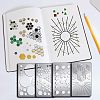 Fingerinspire 4Pcs 4 Style Custom 304 Stainless Steel Cutting Dies Stencils DIY-FG0002-08-1