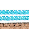 Spray Painted Crackle Transparent Glass Beads Strands CCG-Q001-8mm-06-A-4