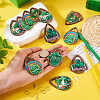 Saint Patrick's Day DIY Wood Teardrop Earring Making Kit DIY-TA0009-12-6