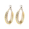 202 Stainless Steel Triple Hoop Earrings EJEW-C076-05MC-1