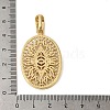 Rack Plating Brass Micro Pave Clear Cubic Zirconia Pendants KK-C067-09G-04-3