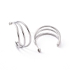 Non-Tarnish 304 Stainless Steel C-shape Stud Earrings EJEW-G298-13C-P-2