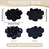 4Pcs 2 Colors Flower Velvet with Rhinestone Shoe Decorations DIY-FG0006-43-2
