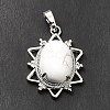 Natural Howlite Pendants G-B033-03P-22-3