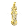 Priest Rack Plating Brass Micro Pave Cubic Zirconia Pendants KK-G513-88G-1