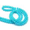 Baking Painted Imitation Jade Glass Round Bead Strands DGLA-Q021-4mm-06-3