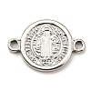 Tarnish Resistant Religion 304 Stainless Steel Connector Charms STAS-L270-09P-1