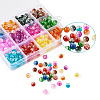 Two Tone Transparent Crackle Acrylic Beads CACR-TA0001-01-6