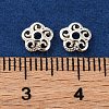 Flower Brass Bead Caps KK-K378-43S-2