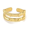 Brass Open Cuff Rings RJEW-P127-04G-2